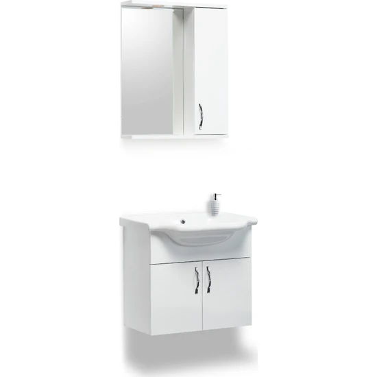 Saydam Royal 55 cm Mdf Beyaz Banyo Dolabı