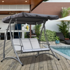 Sunfun 3 Kişilik Gri Metal Salıncak