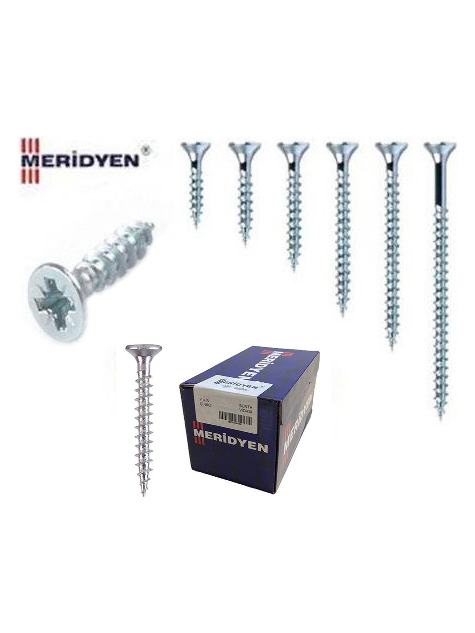 Meridyen 200 adet 6.0X60 Sunta Vidası