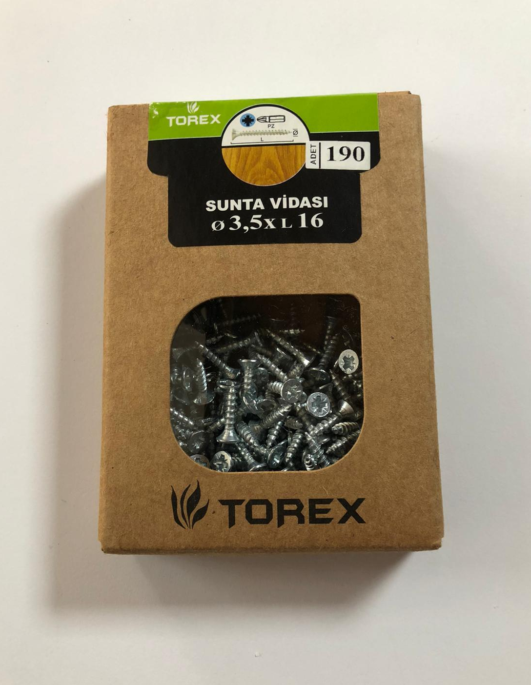 Torex 3,5 x 16 190 Adet Sunta Vidası