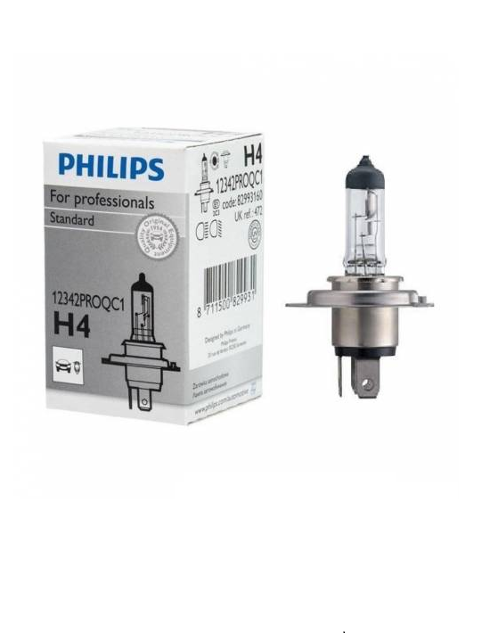 Philips H4 12V 60/55W P43t 12342Proqc1 Ampul