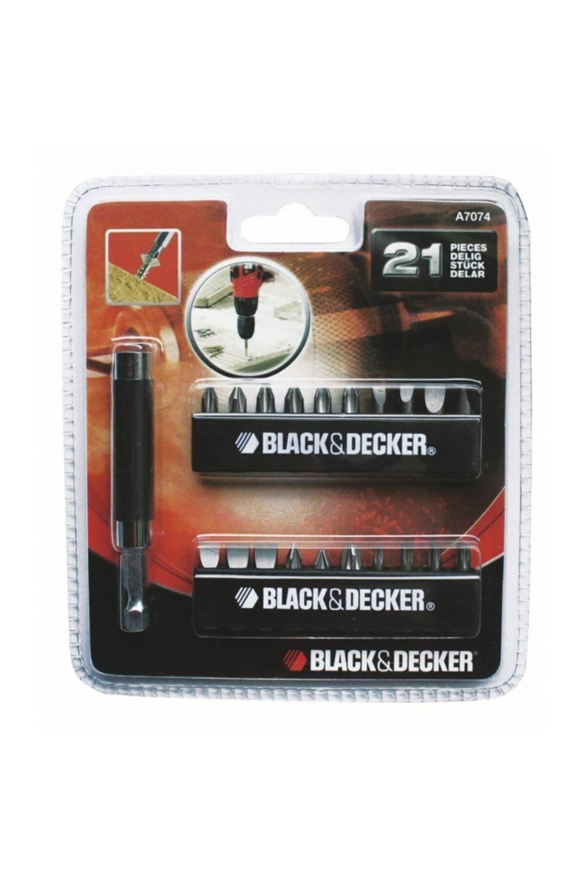 Black Decker A7074 21 Parça Vidalama Uç Seti