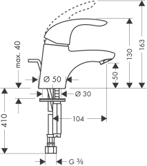 Hansgrohe 31700000 Focus E Tek Kumandalı Krom Lavabo Bataryası