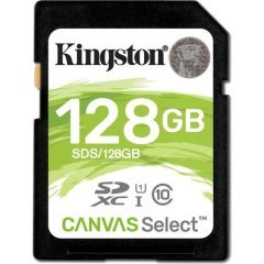 Kingston Canvas Select 128GB SD 80MB/s Class10 UHS-I SDS/128GB Hafıza Kartı