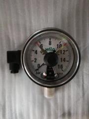 Pakkens Ø100mm 0/16 Bar Alttan Bağlantılı ÇİFT Elektrik Kontaklı Hassas Manometre Basınç Ölçer