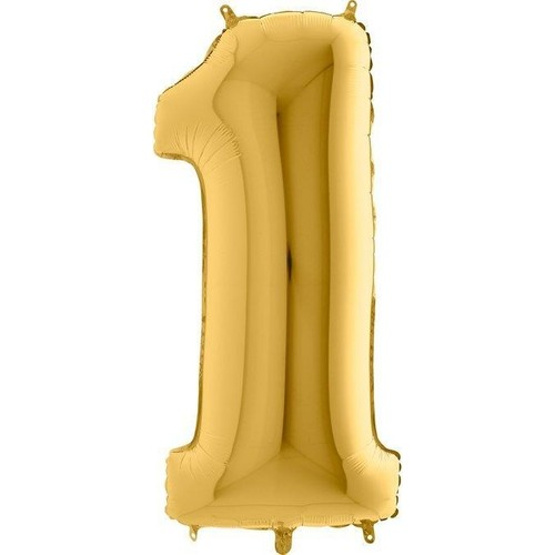 Kikajoy 1 Rakam 102 cm Altın Folyo Balon