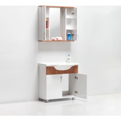 Saydam Royal 80 cm Mdf Teak Beyaz Banyo Dolabı