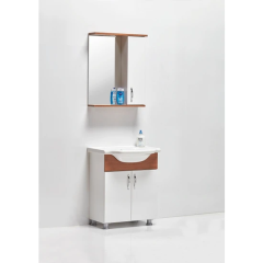 Saydam Royal 65 cm Mdf Teak Beyaz Banyo Dolabı
