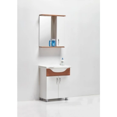 Saydam Royal 55 cm Mdf Teak Beyaz Banyo Dolabı