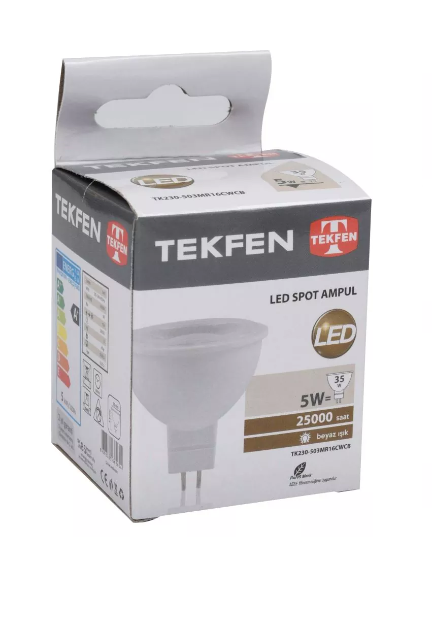 Tekfen Led 5W Beyaz 220-240 Spot Ampul