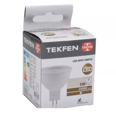 Tekfen Led 5W Sarı 12V/50Hz Spot Ampul