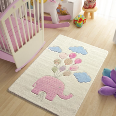 Confetti 100X150 Sevimli Fil Pembe Oymalı Halı