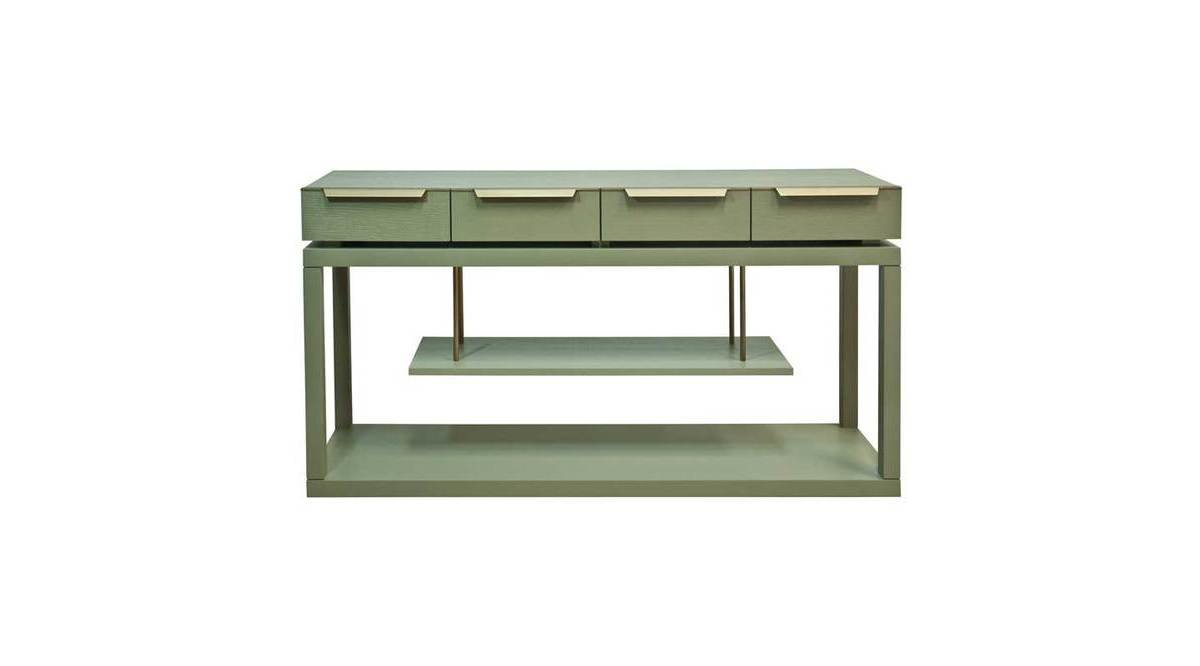 Ronline Mobilya [RO3-191] Yeşil  Ahşap Çekmeceli Konsol