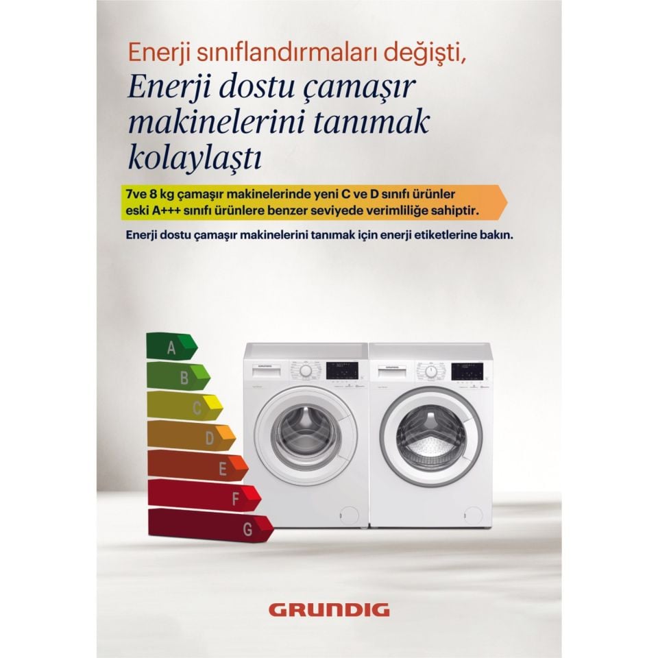 Grundig GWM 101445 A 10 kg 1400 Devir Çamaşır Makinesi