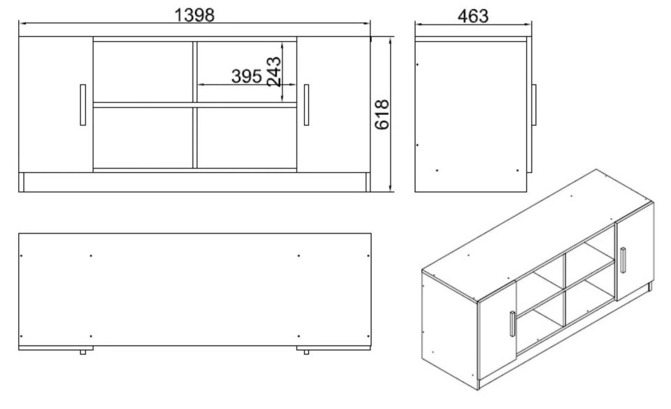 Yurudesign Vario VO6-OB Meşe&Lareks&Siyah Ofis Kitaplık