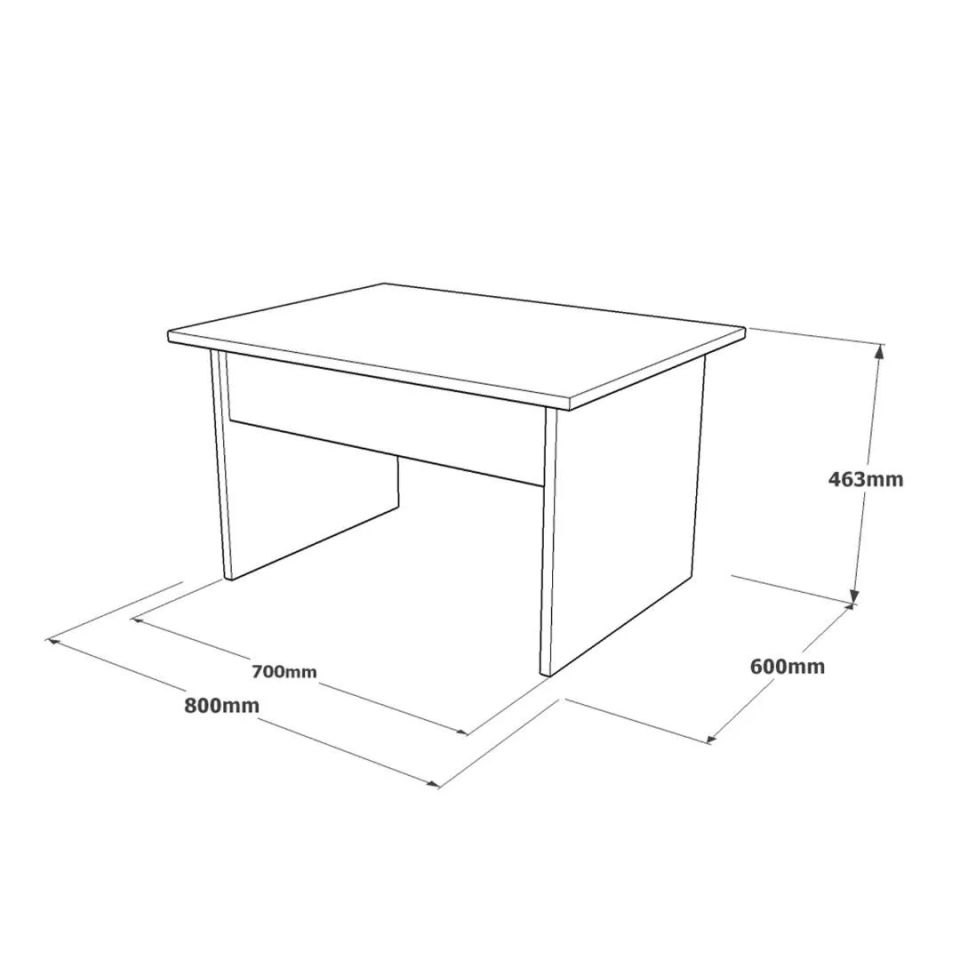 Yurudesign Vista B Vs2-Cga Kahve-Beton-Antrasit Ofis Sehpası