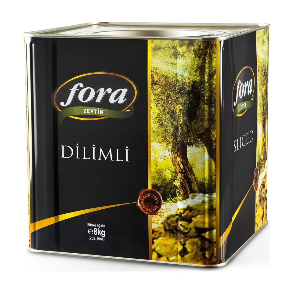 Fora Zeytin 8 Kg Dilimli Siyah Zeytin