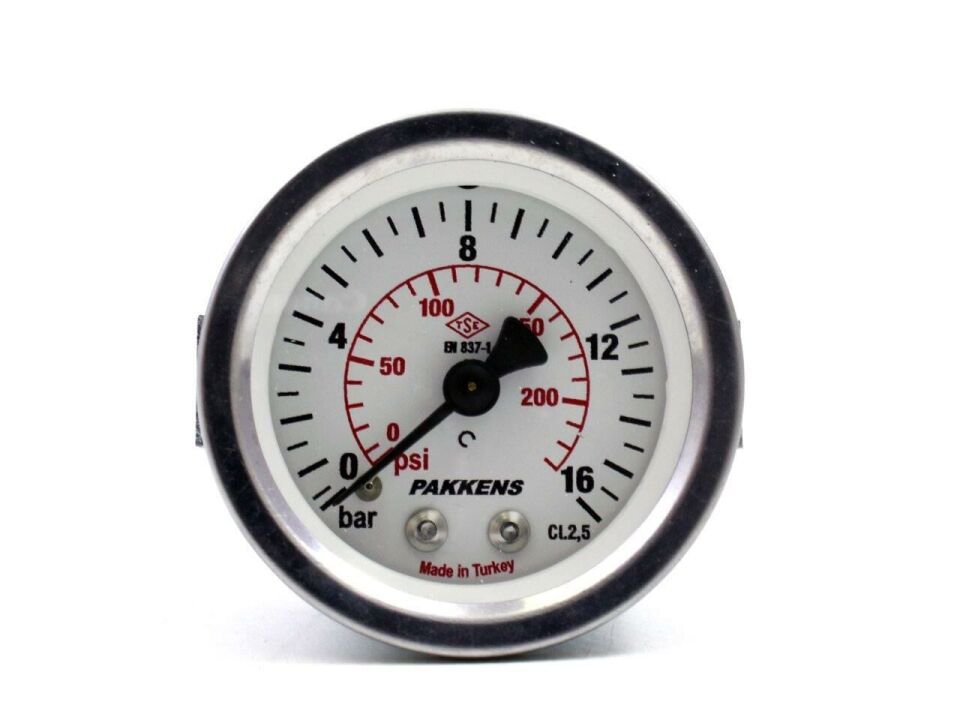 Pakkens Ø63 mm 16 Bar 1/4'' Arka Bağlantılı Pano Tipi Manometre