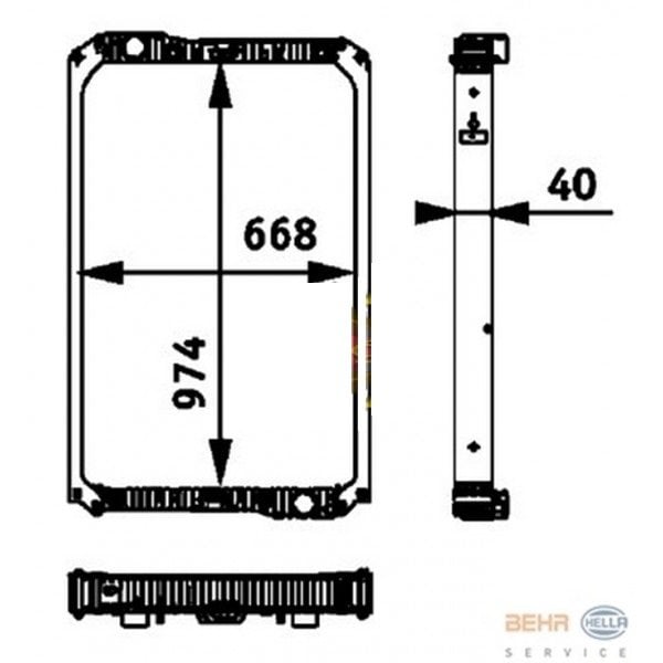 Mercedes Axor [8MK376722021] Behr Orjinal Çekici Komple Su Radyatörü