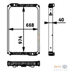 Mercedes Axor [8MK376722021] Behr Orjinal Çekici Komple Su Radyatörü