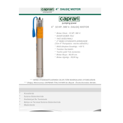 CAPRARI MCR410-8 Kw 7.5 V.400 10 Hp Dalgıç Motor