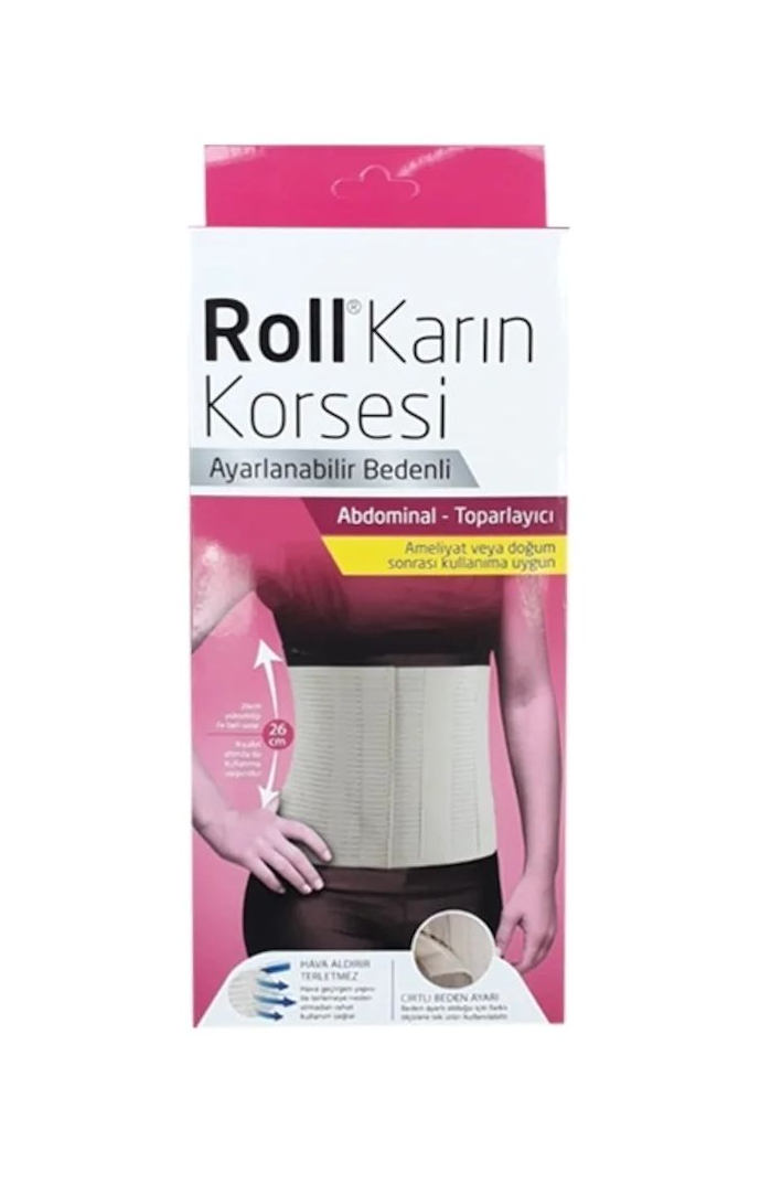 Roll  Ayarlanabilir Bedenli 26 CM Karın Korsesi